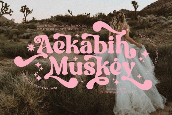 Aekabih Muskey Font: Bold Retro Type for Digital Campaigns