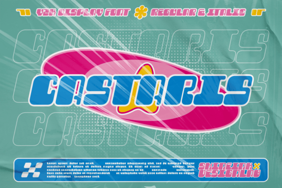 Castaris Font: Bold Y2K Display Type for Digital Campaigns