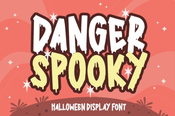 Danger Spooky Font: Melting Type for Halloween Crafts