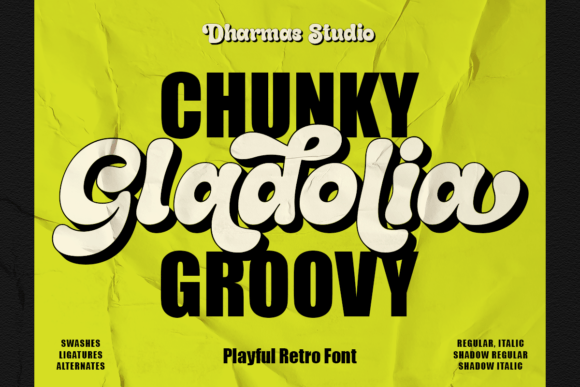 Gladolia Font: Retro Branding for Small Business