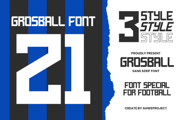 Grosball Font: Bold Sports Branding for Small Business
