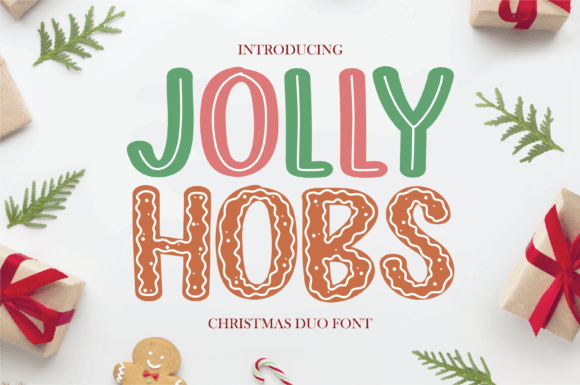 Jolly Hobs Duo: A Festive Display Font for Web Design