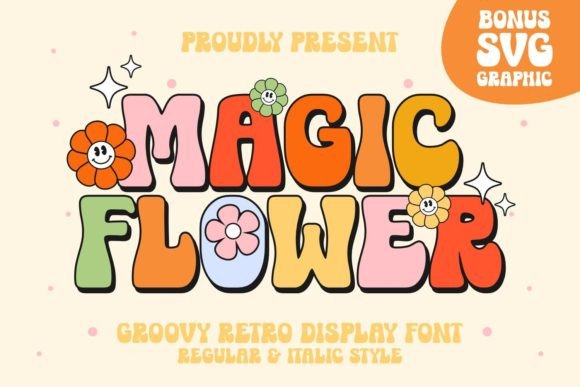Magic Flower Font Review: Retro Display Typography