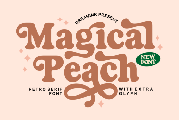 Magical Peach Font: A Retro Serif for Editorial Design