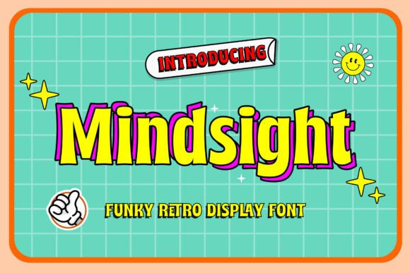 Mindsight Font: Retro Display Typography for Web Design