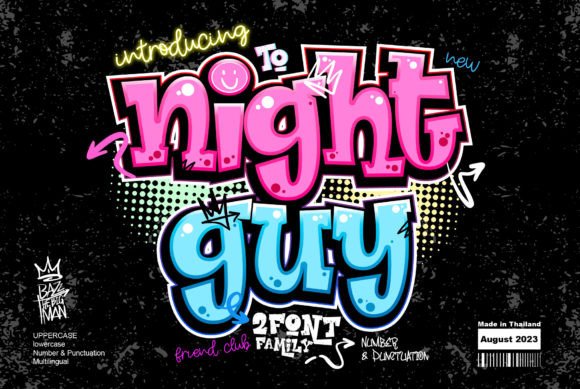 Night Guy Font: Bold Graffiti Style for Web Headers