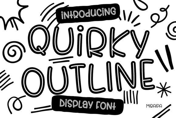 Quirky Outline Font for Modern Web Design