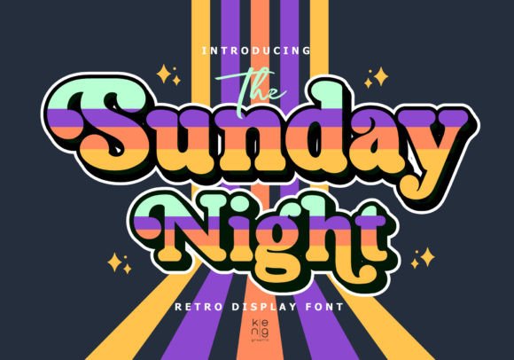 The Sunday Night Font: A Retro Display Typeface for Campaigns