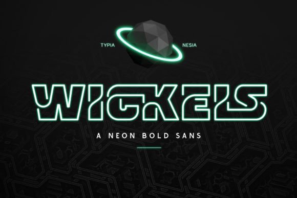 Wickels Font: Retro Neon Style for Modern Branding